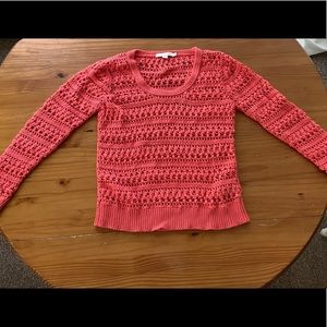 Boden Women’s Sweater Coral Red Fitted Style
